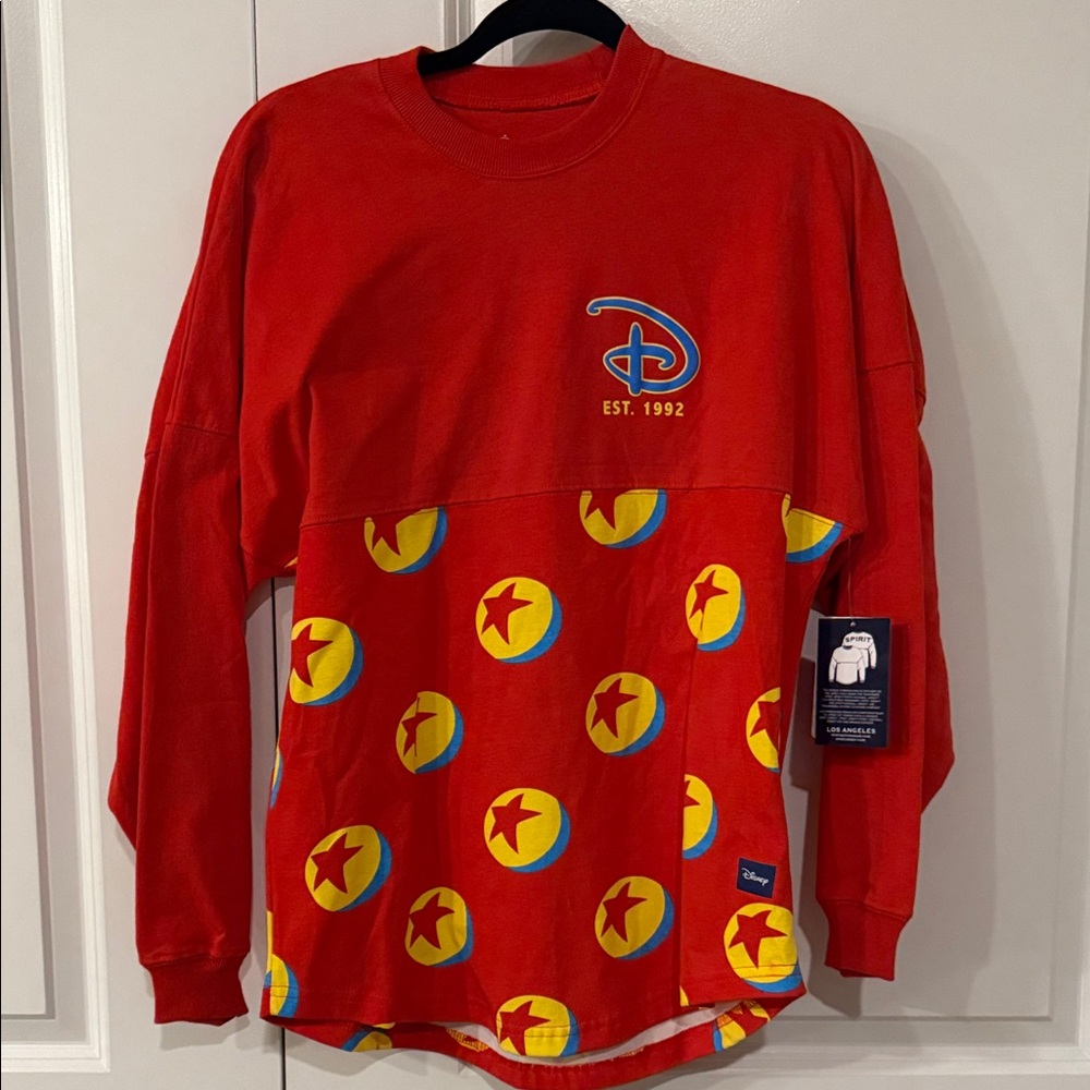 NWT Disneyland Paris Red Toy Story Themed Spirt Jersey size XS